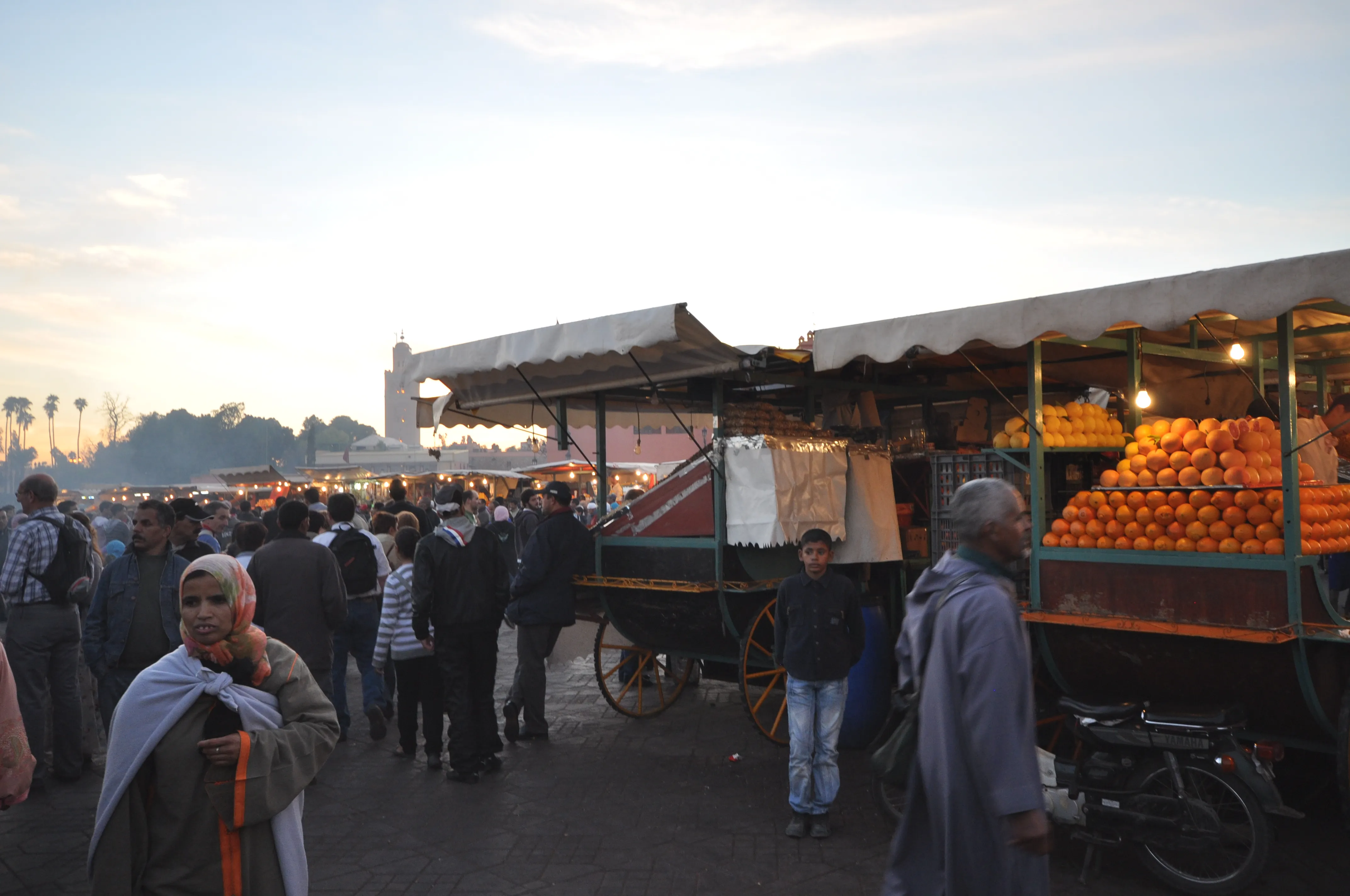 Marrakech rooftops and the medina, a short drive from Menara Airport